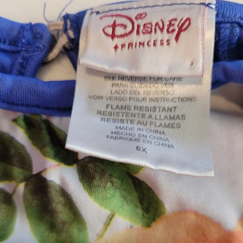 Disney Ariel The Little Mermaid Red and Blue Colorful Pajama Nightgown Size 6x - Picture 11 of 12